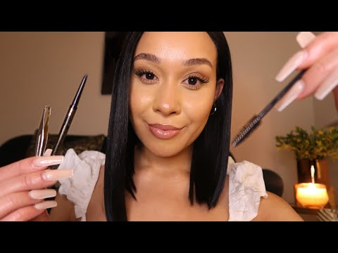 ASMR Extremely Tingly Brow Salon 🍃The BEST Layered Sounds. Face Massage, Brow brushing, plucking..