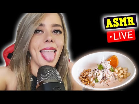 ASMR  IT'S MY BIRTHDAY Ear Eating Ceviche on LIVE 🤤