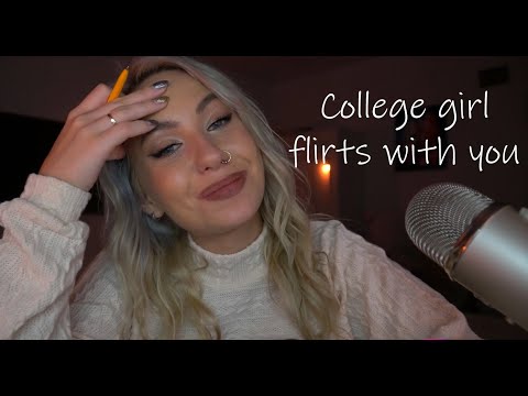 ASMR College girl flirts with you ~ Personal attention ~ Whispering in your ears