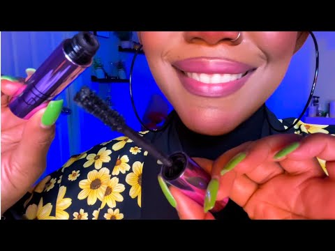 ASMR | Up Close Personal Attention (Putting Mascara On You, Blink Trigger, Breathy Whispers)