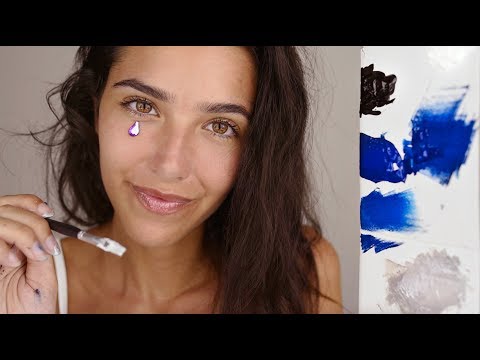 ASMR Painting Your Face Roleplay (Brushing sounds, Sponge sounds, Lid sounds, Soft speaking...)