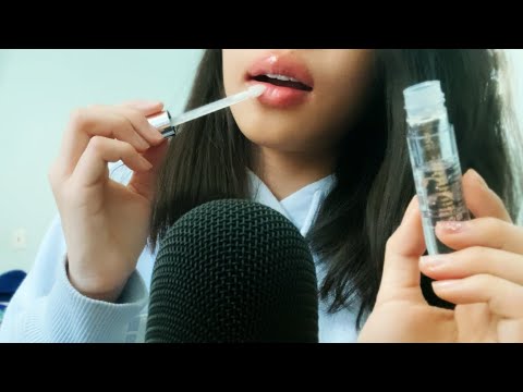 [ASMR] INTENSE Lip Gloss Application (Mouth Sounds, Tapping)