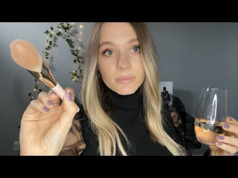 ASMR| Doing Your Makeup During a Christmas Party (Close Whisper)