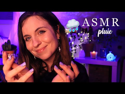 ASMR 🌧️ Papouilles de cheveux et pluie (Scalp massage / Ear Massage)