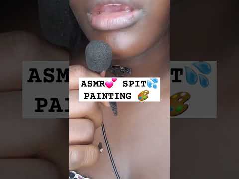 ASMR 💕 spit💦 painting 🎨| wet mouth sounds Fast & Aggressive. #spitpaintingasmr, #shorts