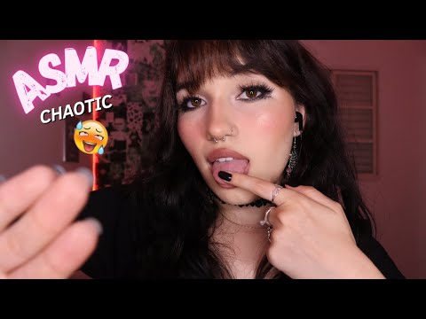 ASMR | Fast and Chaotic SPIT painting 💦🥱