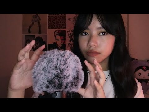 asmr fluffy mic scratching (fast and aggressive + no talking)