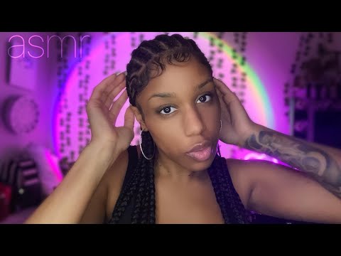 ASMR | Relaxing Braid Tracing & Scalp Oiling On Myself 💆🏽‍♀️