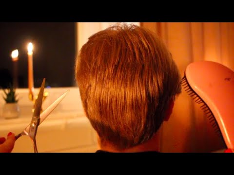 ASMR - HAIR BRUSHING & HAIR PLAY, NO TALKING (+ SPRAY SOUNDS + CUTTIN HAIR)