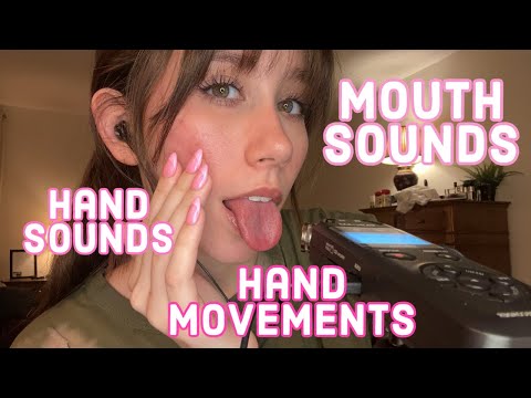 ASMR | Fast Mouth Sounds, Hand Sounds, & Hand Movements (TASCAM)