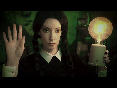 ASMR 💀 Wednesday Addams Experiments On You 🔪 (Light Triggers, Observing you)
