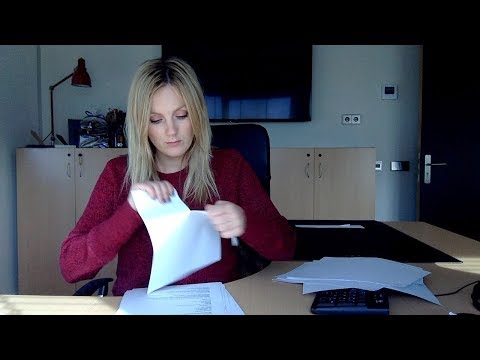 ASMR - Paperwork sort out | Tearing/ripping, page turning - lots of paper triggers (no talking)