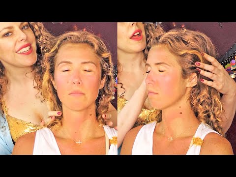 ASMR 💕 The Gorgeous Nicole gets a Ultra Relaxing Scalp Massage from Corrina, Greek Goddess Roleplay