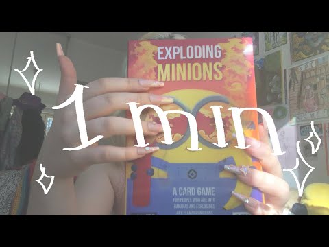 one minute lofi asmr! [no talking] minion gameboard tapping! long nails/finger triggers!