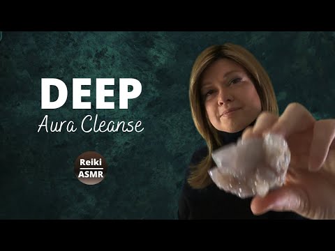 Deep Aura Cleanse || Reiki | ASMR | Plucking | Aura Fluffing | Crystal Healing | Relax Your Mind