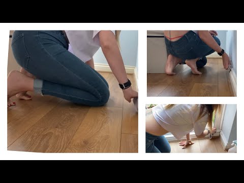 ASMR No Talking - Dusting And Cleaning the Baseboards/Skirting Boards - Housewife Cleaning Routine