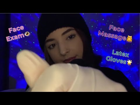 ASMR | Personal Attention | Face Exam & Face Massage w/ Latex Gloves♡