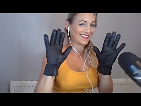 ASMR LEATHER GLOVES | asmr STROKING mic SOUNDS | WATER SOUNDS | ASMR requests