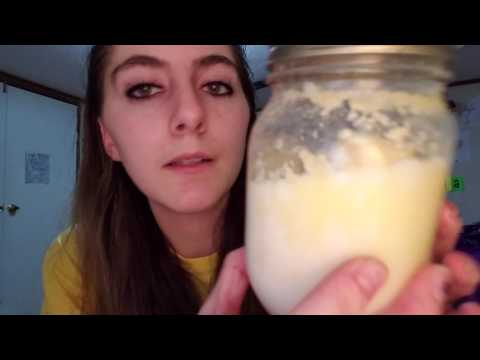 ASMR ~ Liquid Sounds ~ Shaking A Jar Of Cream To Make Homemade Butter