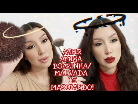 Amiga Boazinha/Malvada te maquiando!Good / Evil Friend putting on makeup!