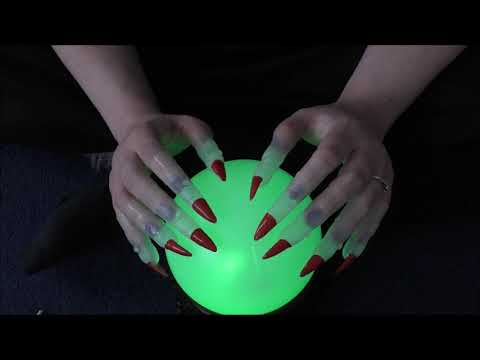 Halloween Asmr - Long Witch Nails on Crystal Ball - Extreme Fast Tapping Tingles !!