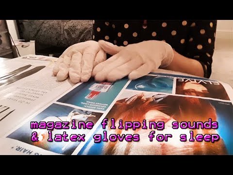 ASMR Magazine Page Flipping Latex Gloves. No Talking. Female.