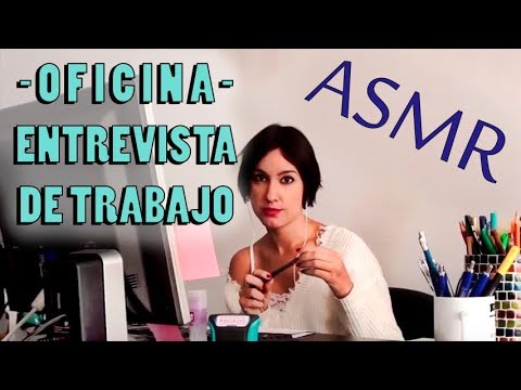 Asmr- OFICINA/ENTREVISTA DE TRABAJO/Sonidos papelería, Teclado, escritura, plástico, susurros.