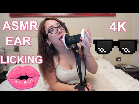 ASMR🎵 |👅EAR LICKING WITH GLASSES👅 | 4K💎