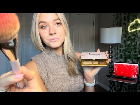 ASMR| Doing Your Holiday Party Makeup🪩   (Southern Accent)