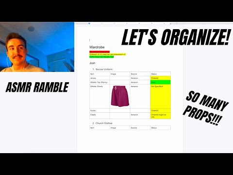 Let's ORGANIZE PROPS for my short film! 🎥  (google sheets)- ASMR Ramble | Soft Spoken
