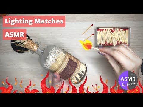 ASMR | Lighting Matches on Fire (layered visuals & sounds)