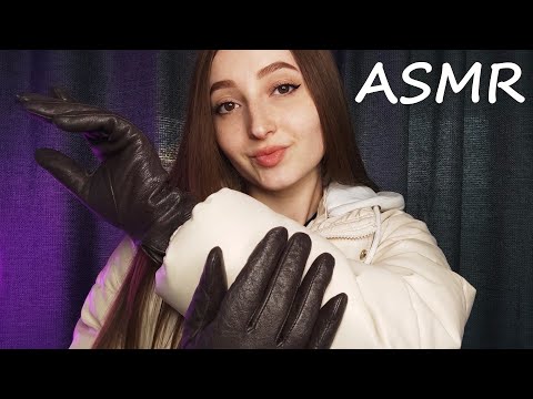 ASMR Leather Gloves Sounds & Leather Jacket Rubbing | No Talking