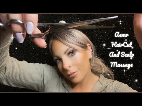 ASMR Haircut (Relaxing) | Magazine Flipping | Scalp 💆 Massage | Close Clicky Whispering