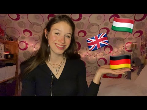 ASMR Trigger Words In 3 Languages - German, Hungarian, English