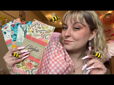 ASMR Beeswax wraps, the best sound yet! tingle tunnel, tapping, and scratching with beeswax wraps🐝