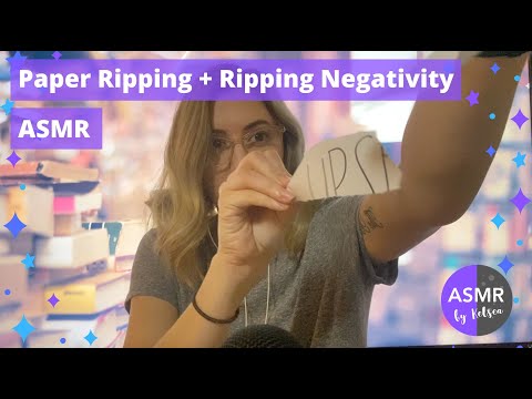 ASMR | Paper Ripping & Removing Negativity