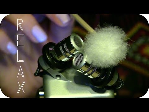 ASMR Fluffy Feather Pick on Microphone (No Talking)