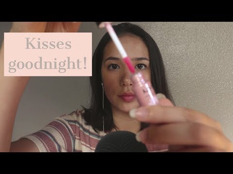 asmr lipgloss and kisses