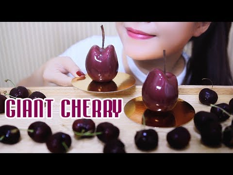 ASMR Cherry pastry and fresh cherry ( soft eating sounds) | LINH-ASMR