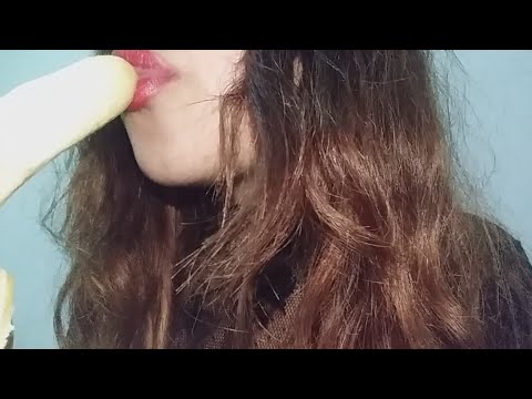 ASMR Banana eating and licking- part 2