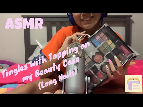 ASMR- Tingles with Tapping on my Beauty-Case | 💅Long Nails