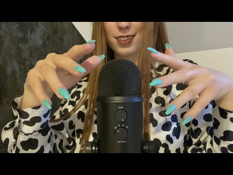 ASMR | NAIL TAPPING, MIC SCRATCHING, FABRIC SCRATCHING and 👅CLICKING