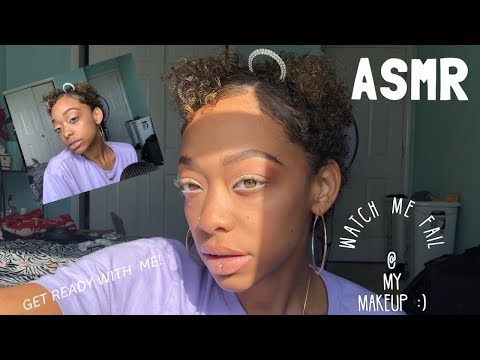 ASMR | GRWM 💜  ( watch me do my makeup! )