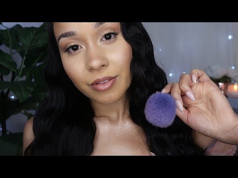 ASMR Calming You To Sleep W/ Face Brushing, Soft Whispers, Affirmations...