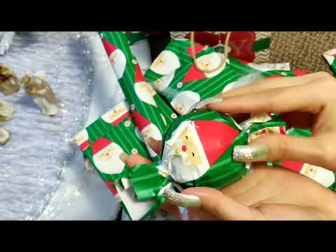 Asmr~  Christmas sounds from my tree and presents🎄🎁