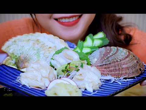 ASMR Tsubugai sashimi (eating Raw snail) Extreme Chewy Crunchy EATING SOUNDS | LINH-ASMR