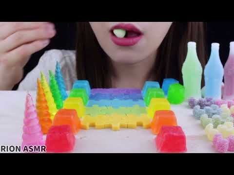 【ASMR】FROZEN PUZZLE CHOCOLATE,FROZEN CRISPY MARSHMALLOW,FROZEN JELLY MUKBANG 먹방 EATING SOUNDS