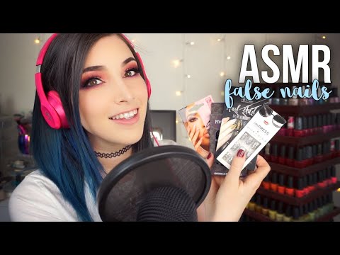 ASMR Applying False Nails (with lots of tapping & whispering for tingles)