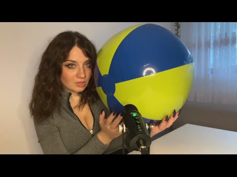 ASMR | Playing With Inflatables | BeachBall | Relaxing Triggers ❤️❤️💋💋