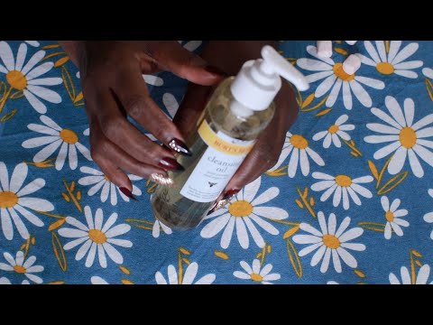 BURT BEES CLEANSING OIL TAPPING ASMR CHEWING GUM